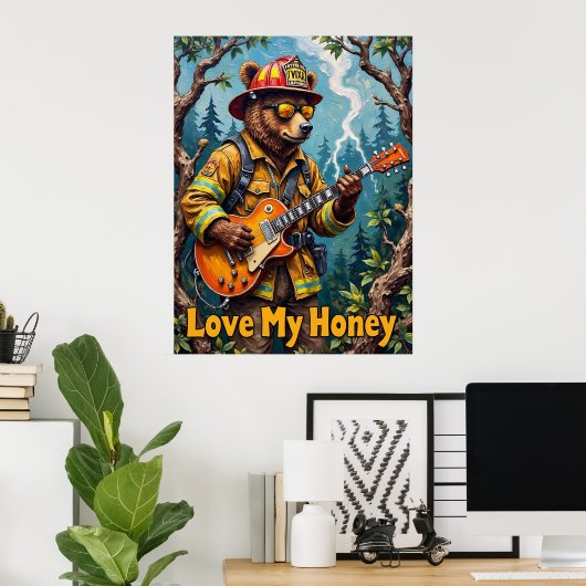 Woodland Serenade: Beren hoge noten Poster (Thuiskantoor)