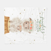 Woodland Sheep Animal Baby Shower Family Fleece Deken (Voorkant (Horizontaal))