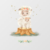 Woodland Sheep Lamb Farm Animals Raamsticker (Vel)