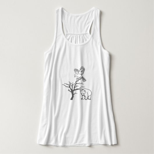 Woodland Silhouette Tanktop (Design voorkant)