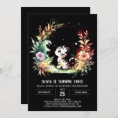 Woodland Simple Tiger Verjaardag Kaart (Voorkant / Achterkant)