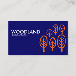 Woodland - Sinaasappel op donkerblauw Visitekaartje