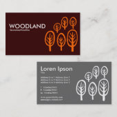 Woodland - Sinaasappel op donkerbruin Visitekaartje (Voorkant / Achterkant)