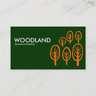 Woodland - Sinaasappel op donkergroen Visitekaartje