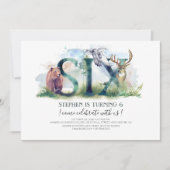 Woodland Six - 6e verjaardag uitnodiging (Voorkant)