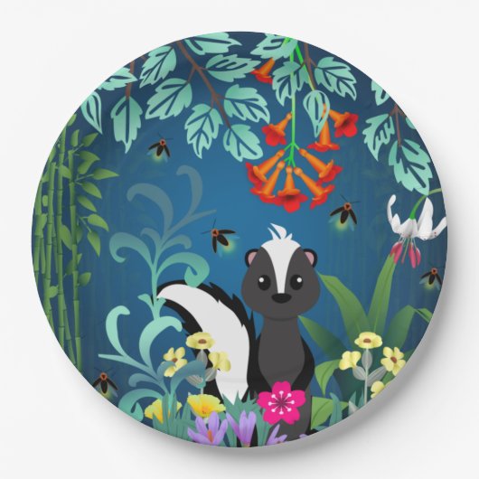 Woodland Skunk Papieren Bordje (Voorkant)