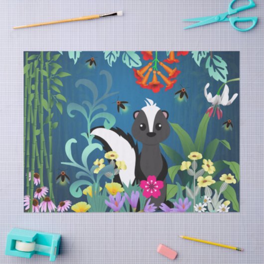 Woodland Skunk Tissue Paper Tissuepapier (Craft)