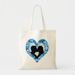 Woodland Sky Blue Camouflage Kissingpaar Tote Bag