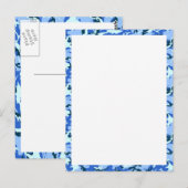 Woodland Sky Blue camouflage met wit Briefkaart (Voorkant / Achterkant)