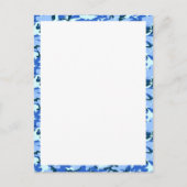 Woodland Sky Blue camouflage met wit Briefkaart (Voorkant)