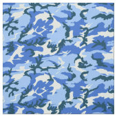 Woodland Sky Blue Camouflage Stof (Swatch)