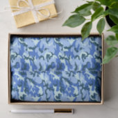 Woodland Sky Blue Camouflage Tissuepapier (Geschenk)