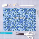 Woodland Sky Blue Camouflage Tissuepapier (Craft)