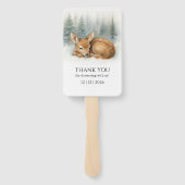Woodland Sleeping Baby Deer Winter Baby Shower Handwaaier (Achterkant)