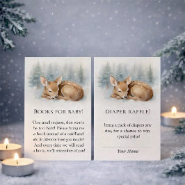 Woodland Sleeping Baby Deer Winter Books for Baby Informatiekaartje