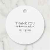 Woodland Sleeping Baby Deer Winter Thank You Bedankjes Labels (Achterkant)