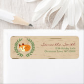 Woodland Sleeping Fox Berk Baby shower Etiket (Insitu)