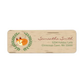 Woodland Sleeping Fox Berk Baby shower Etiket (Voorkant)