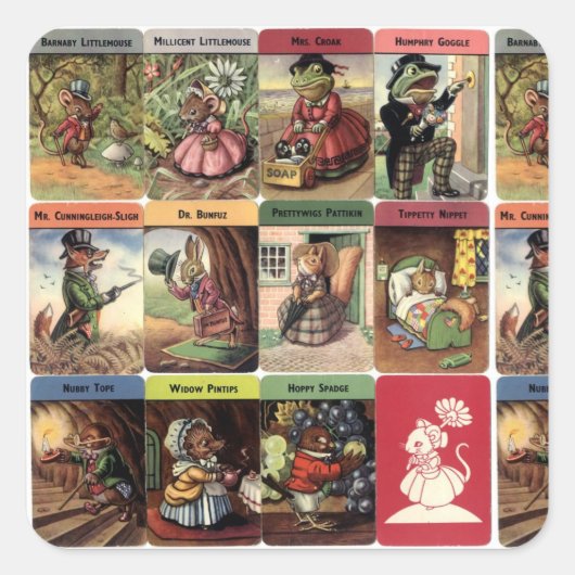 "Woodland Snap" Vierkante Sticker (Voorkant)