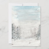 Woodland, Sneeuw, de lichten van het boskoord spar Save The Date (Achterkant)