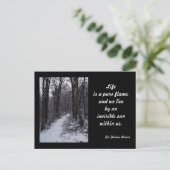 Woodland Sneeuwscène Briefkaart (Staand voorkant)