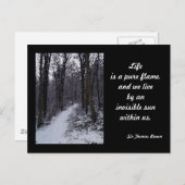 Woodland Sneeuwscène Briefkaart (Voorkant / Achterkant)