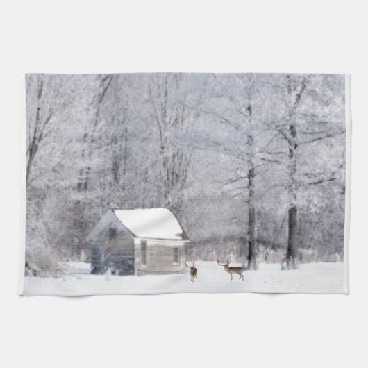 Woodland Snow Kitchen Towel Theedoek (Horizontaal)