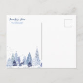 Woodland Snowflakes Winter Weddenschap Briefkaart (Achterkant)
