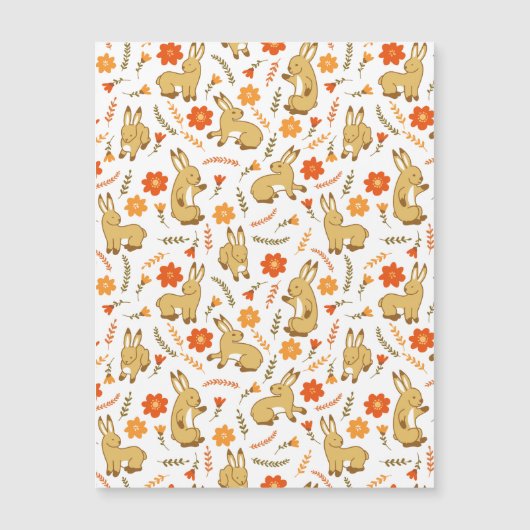 Woodland Spring Bunny Rabbit Floral (Voorkant)