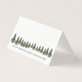 Woodland Spruce Forest Guest Seat Place Card Visitekaartje