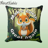 Woodland Squirrel Acorn maakt de aarde weer geweld Kussen