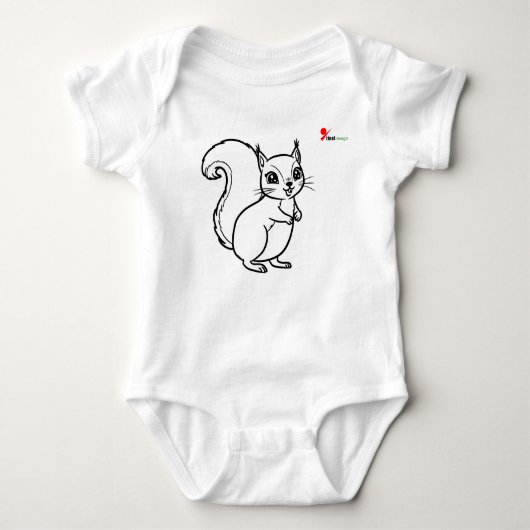 Woodland Squirrel Baby Bodysuit (Voorkant)