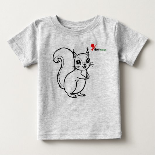 Woodland Squirrel Baby T-shirt (Voorkant)