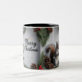 Woodland Squirrel Christmas Two-Tone Mok (Center)