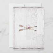 Woodland Squirrel eerste verjaardag uitnodiging (Achterkant)