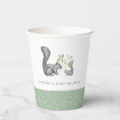 Woodland Squirrel Moeder & Baby shower Papieren Bekers (Voorkant)