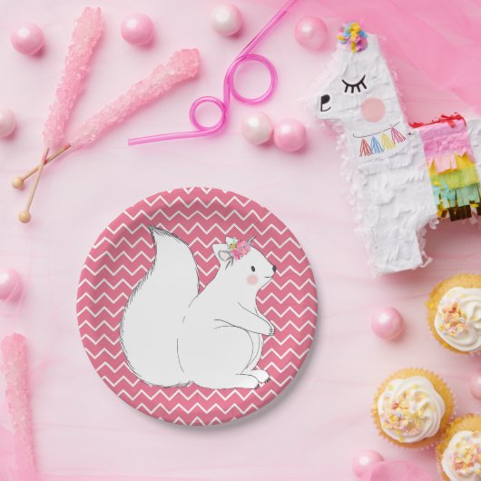 Woodland Squirrel Papieren Bordje (Feest)