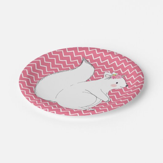 Woodland Squirrel Papieren Bordje (Gekanteld)