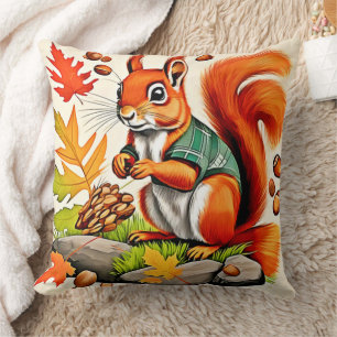 Woodland Squirrel Uitzicht Design Kussen