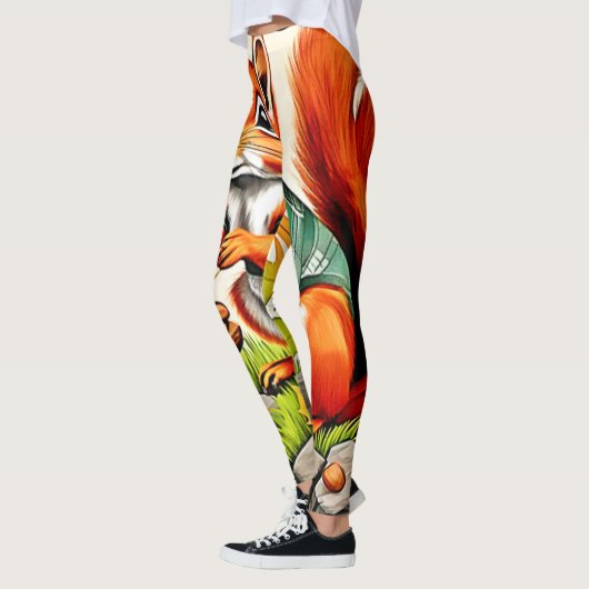 Woodland Squirrel Uitzicht Design Leggings (Links)