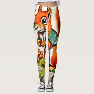 Woodland Squirrel Uitzicht Design Leggings