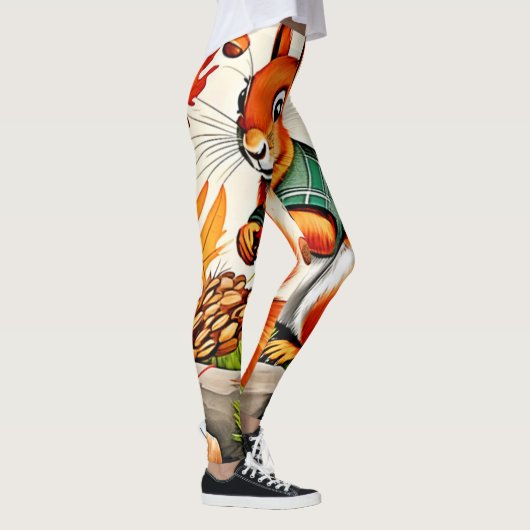 Woodland Squirrel Uitzicht Design Leggings (Rechts)