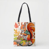 Woodland Squirrel Uitzicht Design Tote Bag (Voorkant)