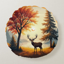 Woodland Stag Deer Kussen Hoesje, Cottage Decor