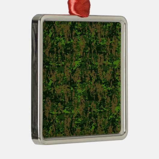 Woodland stijl groen digitaal camouflagepatroon metalen ornament (Rechts)