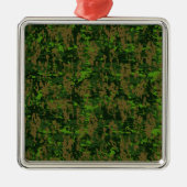 Woodland stijl groen digitaal camouflagepatroon metalen ornament (Voorkant)