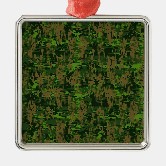 Woodland stijl groen digitaal camouflagepatroon metalen ornament (Voorkant)