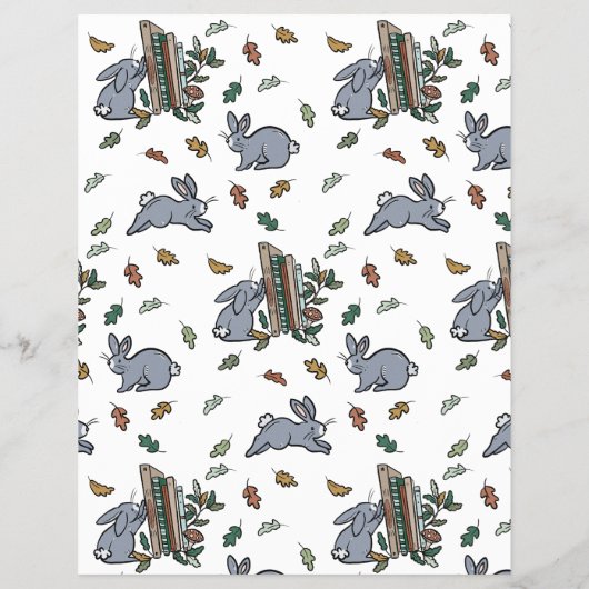 Woodland Storybook ABCs Baby shower Party Game Flyer (Achterkant)