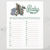 Woodland Storybook ABCs Baby shower Party Game Flyer (Voorkant)