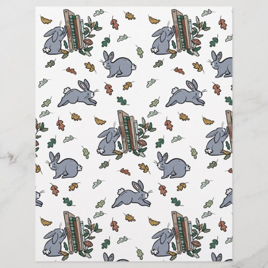 Woodland Storybook ABCs Baby shower Party Game Flyer (Achterkant)